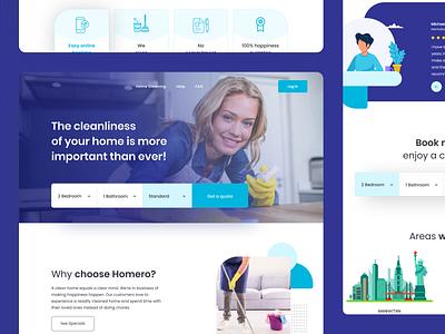 Cleaning Company - heyhomero cleaning cleaning company cleaning company landing page cleaning service heyhomero home cleaning landingpage ui uidesign ux website homepage