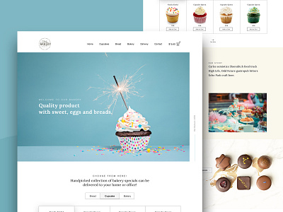 Bakery - Cake shop Website Design bakery cake cakes cakeshop cupcake landing page website homepage