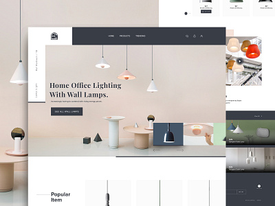 Lamp Light Landing Page clean creative lamp lamplight landing page light