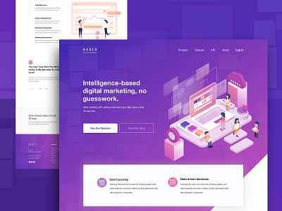 Barex Landing Page agency clean creative gradient isometric landing page marketing agency webdesign website