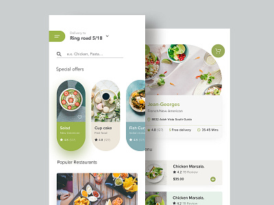 Food Delivery App app app design delivery app food food delivery app food order item menu restaurant app ui ux