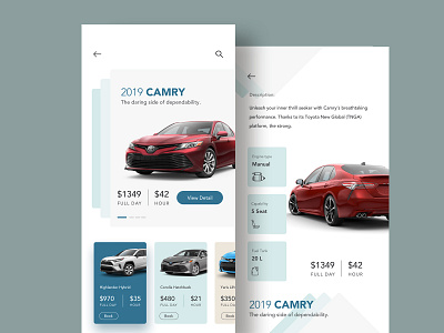 Car Rent App UI