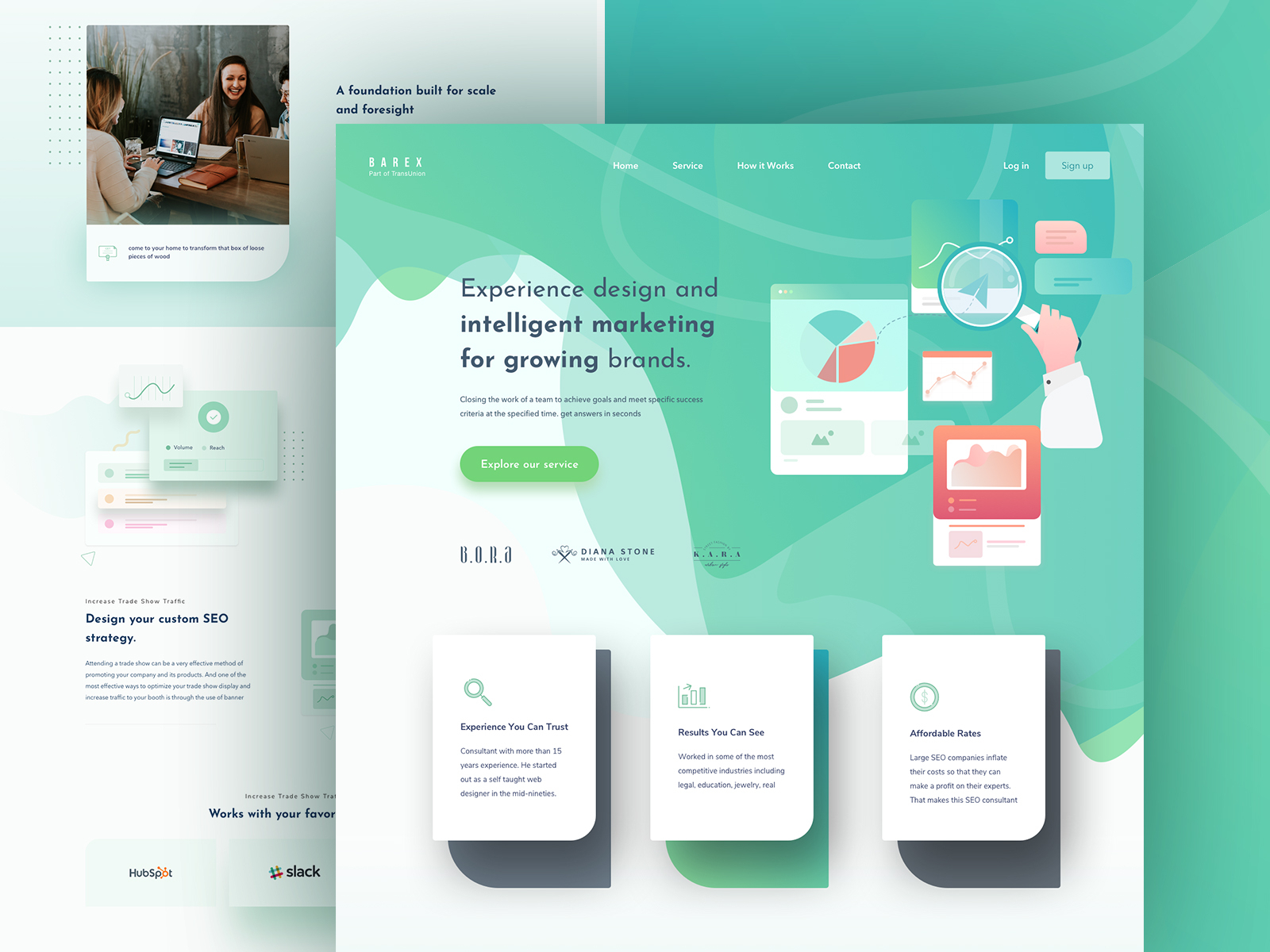 Barex - Seo Landing Page by Raf Redwan for Crunchy on Dribbble