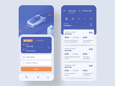 Bus, Car, Flight Book App