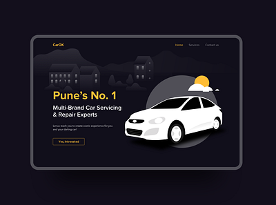 CarOk Landing Page Design caruidesign designer pune uidesign uidesigner ux uxdesigner visual design visualdesigner