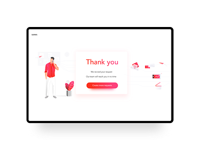 Thank You Page brand brand identity branding clean design flat identity illustration illustrator minimal ui ui design user interface ux design vector visual visual design visual identity web website