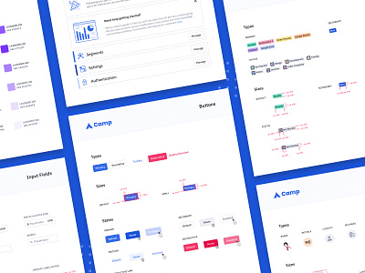 Camp: a design system avatar button chip color component component library design design system identity library product design style guide styleguide tag ui ux visual