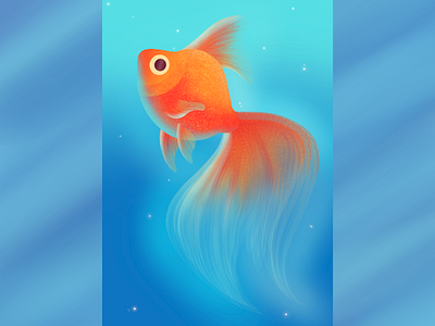 Golden fish design illustration