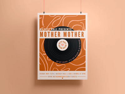Poster Mockup Design - Mother Mother branding design graphic design typography