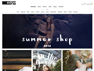 Fashion Site Concept ecommerce fashion landing page web web design website