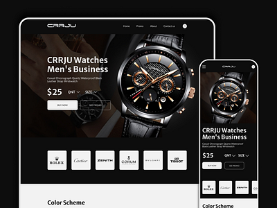 CRRJU watch | Landing Page Design