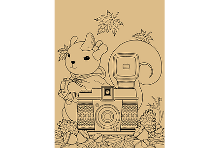 Beautiful rabbit with a camera 2d animation branding camera cartoon character coloring design draw drawing easy graphic design illustration logo motion graphics printable