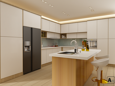 Apartment Interior Design #1 #Kitchen #ampecstudio 3d 3d design architect house design interior design kitchen modern interior