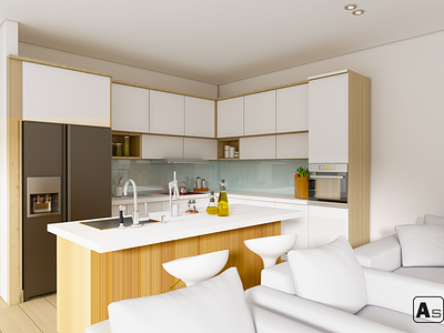 Apartment Interior Design #3 #Kitchen #ampecstudio 3d 3d design ampecstudio interior interior design modern interior desgin