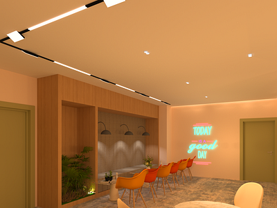 Breakout Area Design #ampecstudio Modern breakout design 3d design ampecstudio architect interior design