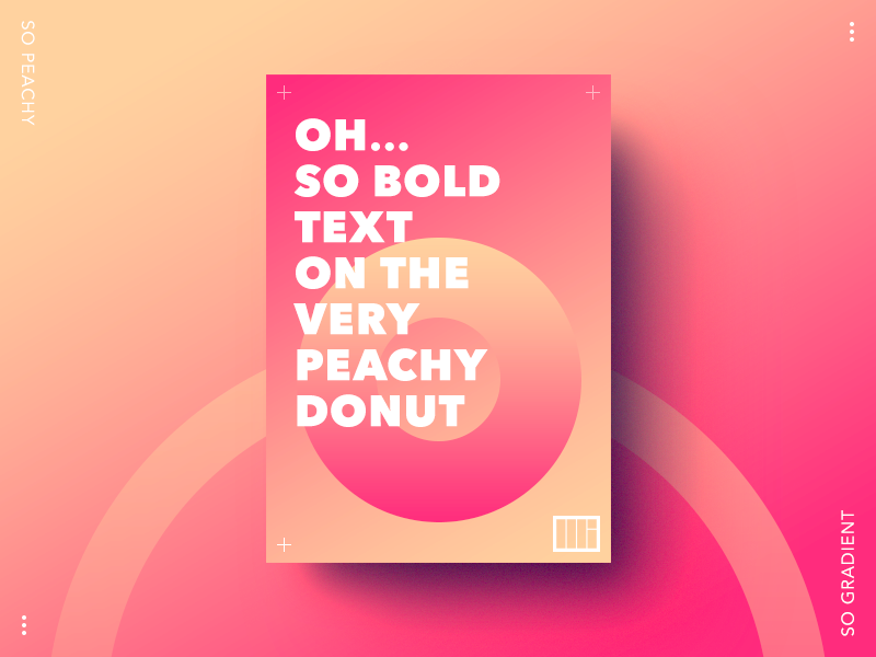 So peachy poster gradient peachy typography poster