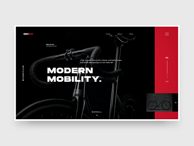 Modern Mobility UI app bicycle bike branding design graphic design sketch ui user interface ux web