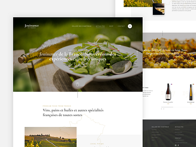 French culinary | UI Design branding design food logo oil sketch ui user interface ux web wine winery