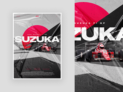 Formula 1 Japan Poster branding design ferrari formula1 graphic design illustration japan portfolio poster poster art racing red typography