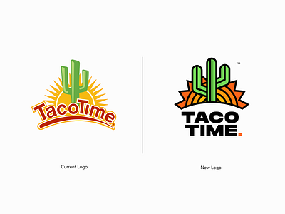 Taco Time Logo Redesign brand branding company design fastfood food fries graphic design logo redesign taco tacotime typography ui vector