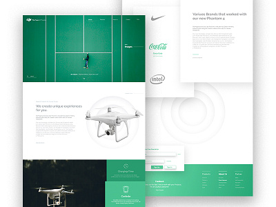 DJI Phantom 4 Landing Page design dji drone redesign ui user experience user interface ux website