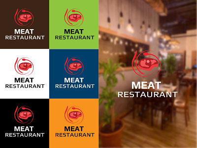 Meat Restaurant Logo Design branding design logo restaurant