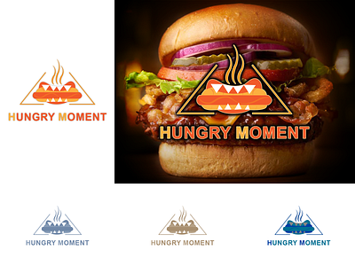 Logo of a fast food hungry moment restaurant branding fast food graphic design logo restaurant