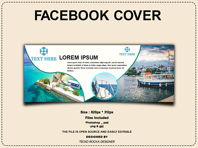 Facebook cover for beach works and boat rental beach works boat rental design facebook cover graphic design photoshop