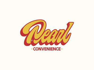 Pearl Convenience - Boulder, Colorado block boulder branding casual colorado convenience lettering logo design pearl script typeface