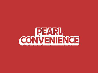 Pearl Convenience - Boulder, Colorado block letter boulder branding colorado custom type drop lockup logo logo design shadow typeface