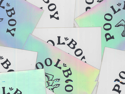 Poolboy Stickers - Cleveland, Ohio cleveland denver graphic design illustration lockup logo lockup slaps stickers type typography