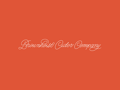 Brownhoist Cider Company - Cleveland, Ohio beverage branding cleveland design lettering logo ohio