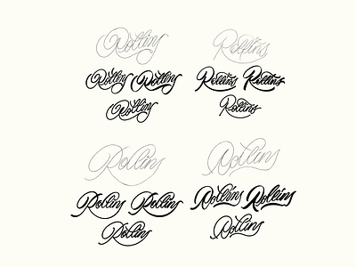 Rollins Type Exploration - Script barber barbershop boulder colorado denver exploration firstdraft graphic design lettering rough script type typography