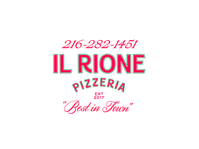 Il Rione Pizzeria - Cleveland, Ohio cleveland lockup logo design merch merchandise pizza