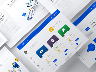 Track Coin app design illustration ui ux web website