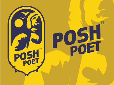 Posh poet branding design illustration logo