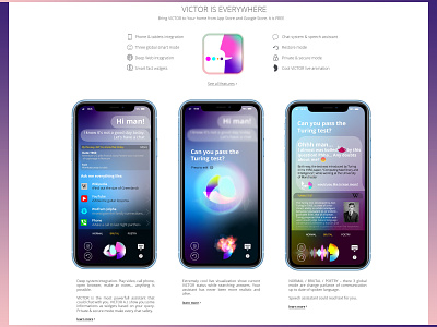 VICTOR is Your newest personal Voice Assistant android app branding design graphic design iphone krasowski.ru logo mobile mobile app mockup stanislav krasowski ui uiux ux vector web
