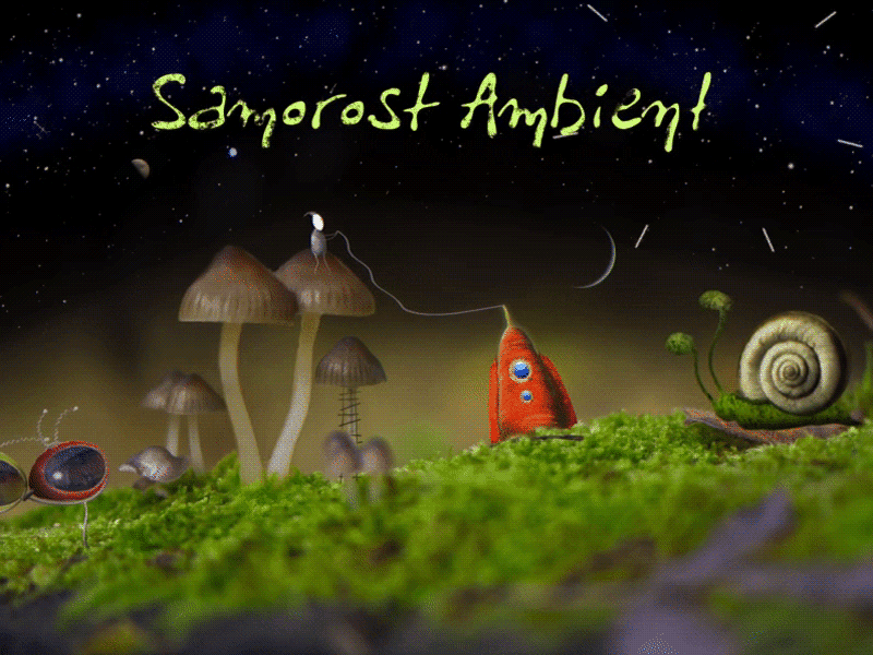 Samorost Ambient Animation 2d 2d graphics 3d ambient animation cgi design game game design graphic design krasowski.ru motion motion graphics samorost stanislav krasowski