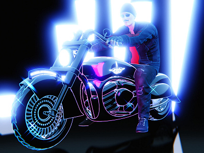 Chopper Poster Design (motobike)