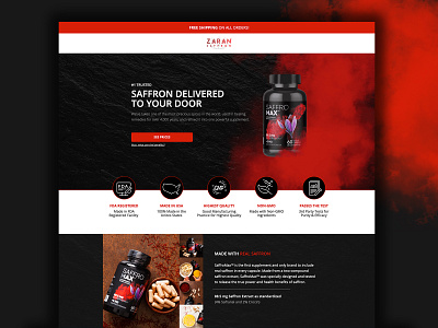 Zaran Saffron Landing Page