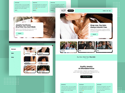WJD Exclusives Landing Page design digital design jewelry landing page ppc ui unbounce ux