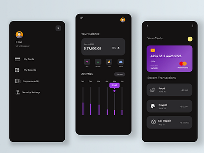 Finance Mobile IOS App app design dribble figma finance shot ui ux