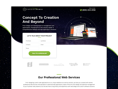 Paradynamix Landing Page