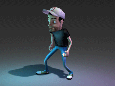 Danilo Gentili animation character game loop lowpoly mobile