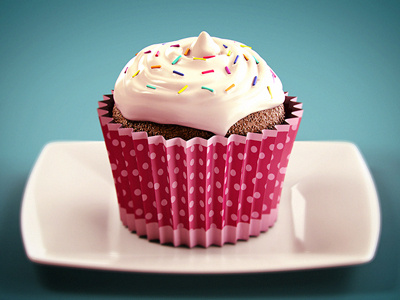 Cup Cake 3d cake candy cup cupcake render