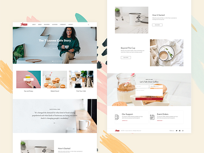 7 Leaves Cafe - Homepage bean cafe cafein coffee coffee shop homepage layout macarons ui vietnam web