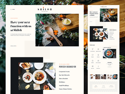Shiloh - Functions Page 👨🏻‍🍳 dish functions kosher layout menu restaurant ui vietnam web