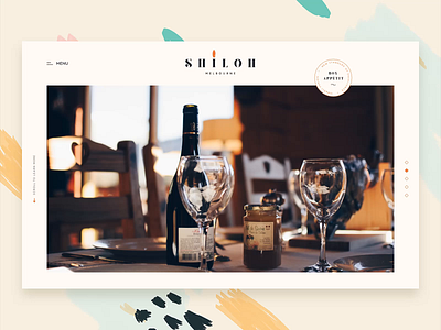 Shiloh - Navigation Interaction animation drink food homepage layout navigation reservation restaurant table ui ux vietnam web website wine