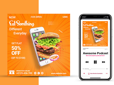 Food Social Media Ads Banner Design