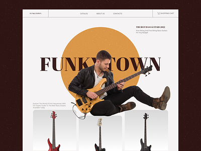 Online Store & Bass Guitars design web design website design